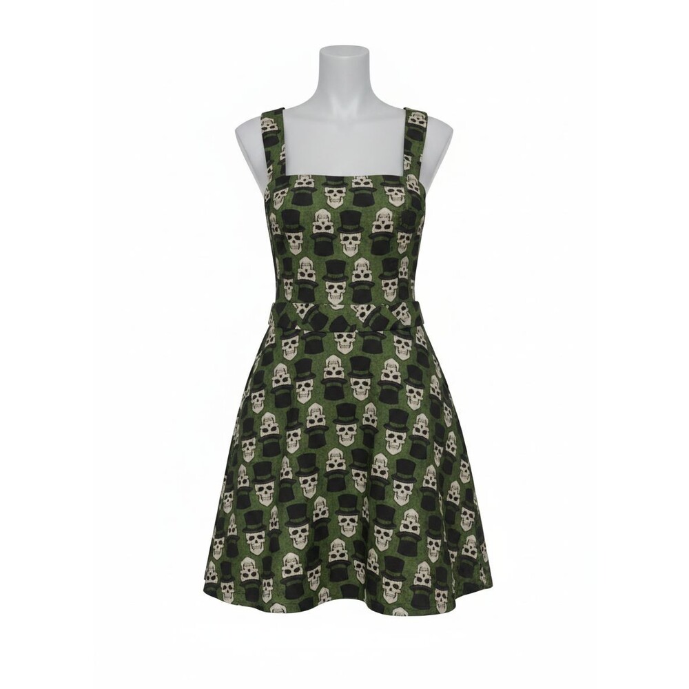Ultra Chic Women's Green Multi Sleeveless Midi Dress Size 38 NWT